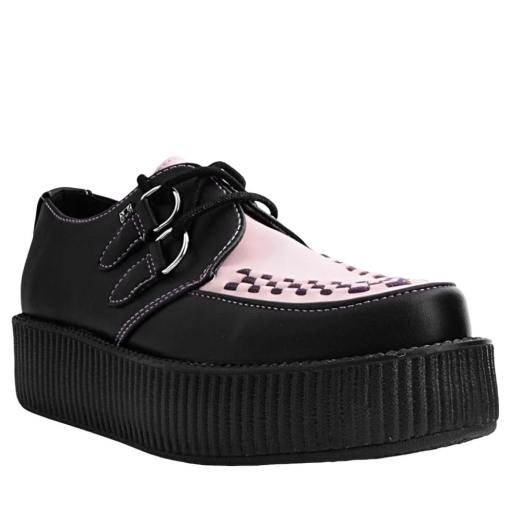 T.U.K. Black and Pink Viva Mondo Creepers